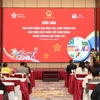 Diễn đàn “Giải pháp nâng cao năng lực cạnh tranh cho sản phẩm xuất khẩu Việt Nam trong chuỗi thương mại toàn cầu” được tổ chức trong khuôn khổ Hội chợ Mùa Xuân lần thứ nhất năm 2026. (Ảnh: PV/Vietnam+)