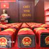 Hài cốt các anh hùng liệt sỹ sau khi được quy tập được quàn trang trọng tại Nhà tưởng niệm, chờ ngày trở về với gia đình, quê hương. (Ảnh: Xuân Khu/TTXVN)