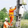 Mặc dù nắng nóng cao điểm, cán bộ EVN vẫn bám tuyến, kiểm tra thiết bị, phát hiện và xử lý kịp thời các nguy cơ sự cố để dòng điện không gián đoạn. (Nguồn: EVN)