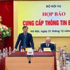 Bộ Nội vụ tổ chức họp báo ngày 31/12. (Ảnh: PVVietnam+)