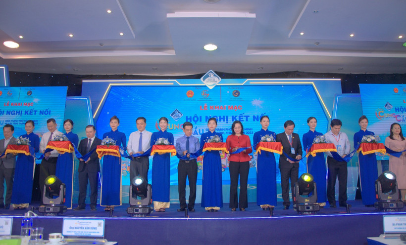 Hội nghị Kết nối cung cầu giữa Thành phố Hồ Chí Minh và các tỉnh, thành năm 2023. (Ảnh: PV/Vietnam+).