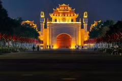 "Hào khí Lạc Hồng được triển khai nhằm thử nghiệm, đánh giá mô hình nghệ thuật thực cảnh ban đêm tại Đền Hùng, tạo cơ sở nghiên cứu khả năng hình thành sản phẩm văn hóa-du lịch lâu dài. (Ảnh: BTC)
