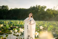 Giọng hát Huyền Trang vừa mạnh mẽ, vừa dịu dàng, vừa có chất hiện đại, trẻ trung của nhạc nhẹ mà vẫn rất ngọt ngào đặc trưng của dân gian. (Ảnh: NVCC)