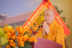 Hòa thượng Thích Bảo Nghiêm, Phó Chủ tịch Hội đồng trị sự, Trưởng ban Hoằng pháp Trung ương Giáo hội Phật giáo Việt Nam, Trưởng Ban Trị sự Giáo hội Phật giáo Việt Nam. (Ảnh: Phật Sự Online)