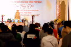 Ban Tổ chức chính thức công bố thể lệ cuộc thi sáng tác nghệ thuật Phật giáo "Sáng đạo trong đời 2026." (Ảnh: CTV/Vietnam+)