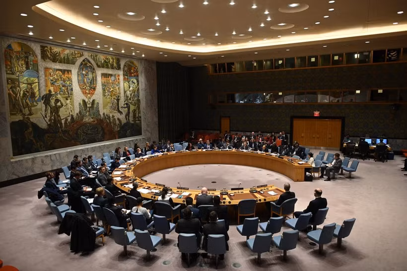 Một cuộc họp của Hội đồng Bảo an LHQ tại New York, Mỹ, ngày 26/2/2020. (Ảnh: AFP/TTXVN)