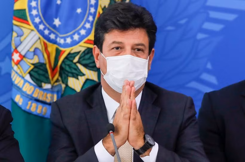 Bộ trưởng Y tế Brazil Luiz Henrique Mandetta tại cuộc họp báo ở Brasilia, Brazil, ngày 18/3/2020. (Ảnh: AFP/TTXVN)