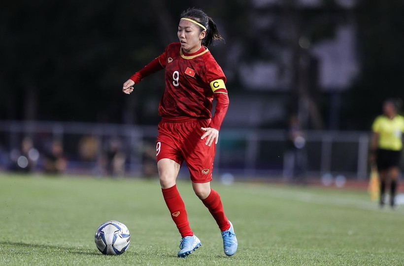 Đội trưởng đội tuyển nữ quốc gia Huỳnh Như. (Ảnh: Hoàng Linh/TTXVN)