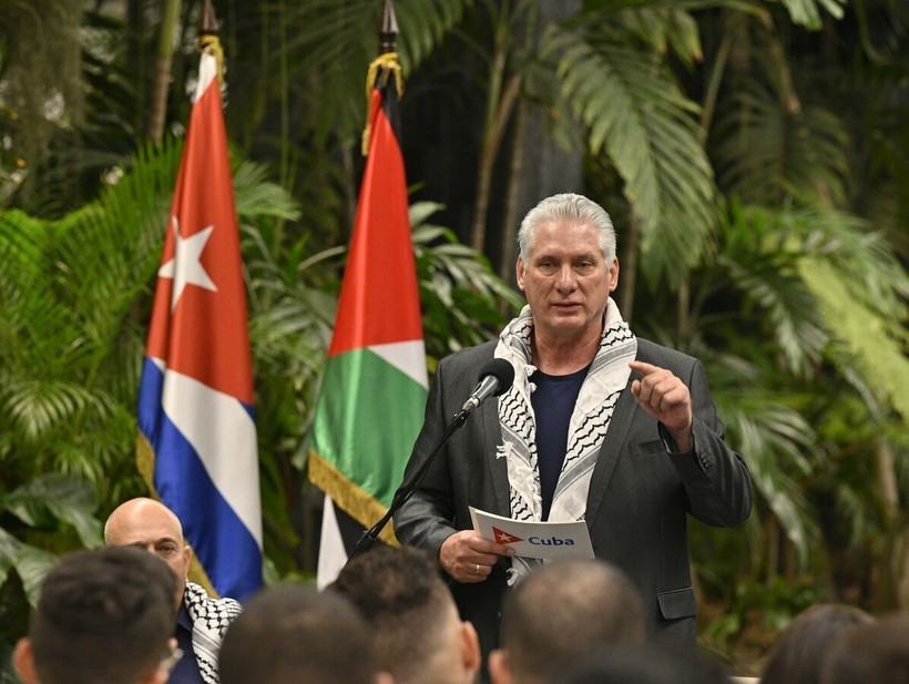 Chủ tịch Cuba Miguel Díaz-Canel. (Ảnh: Mai Phương/TTXVN)