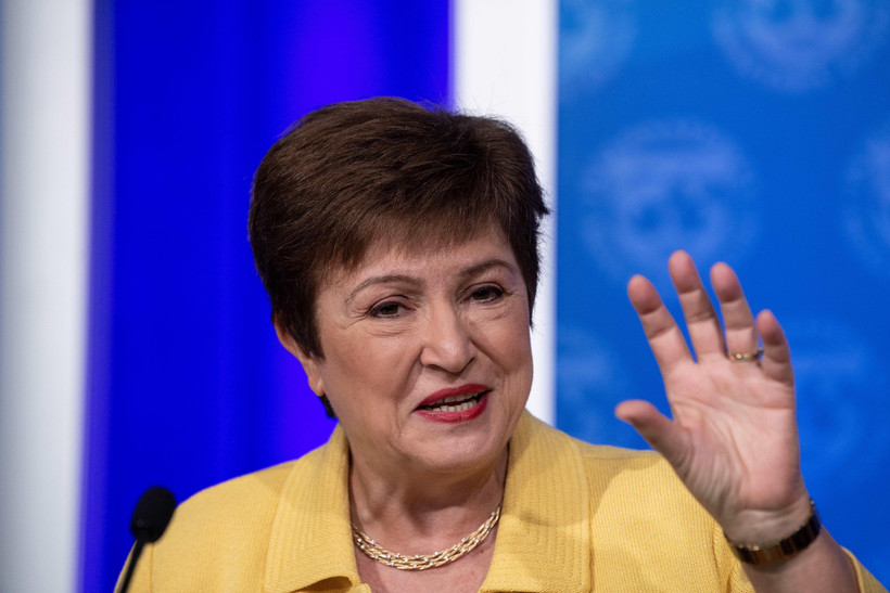 Tổng giám đốc IMF Kristalina Georgieva phát biểu tại cuộc họp báo ở Washington, DC, Mỹ ngày 4/3/2020. (Ảnh: AFP/TTXVN)