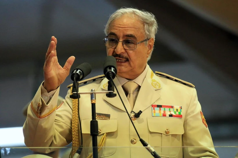 Tướng Khalifa Haftar, chỉ huy quân đội ở miền Đông Libya. (Ảnh: AFP/TTXVN)