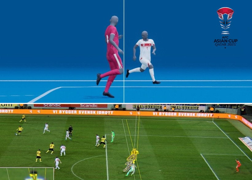 Công nghệ bắt việt vị bán tự động sẽ được áp dụng tại Vòng Chugn kết AFC Cup 2023. (Nguồn: AFC)