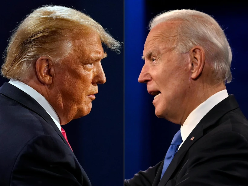 Tổng thống Mỹ Donald Trump (trái) và ứng viên Tổng thống đảng Dân chủ Joe Biden. (Ảnh: AFP/TTXVN)