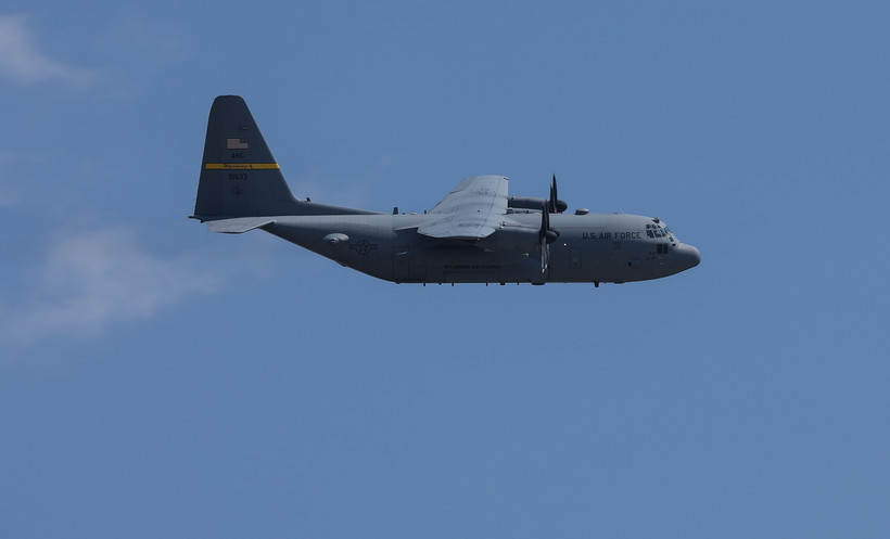 Máy bay vận tải quân sự C130 Hercules của Mỹ. (Ảnh: AFP/TTXVN)