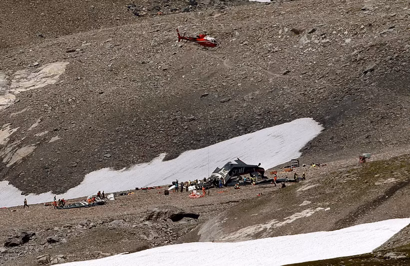 Một vụ tai nạn máy bay ở vùng núi Alps. (Nguồn: Reuters)