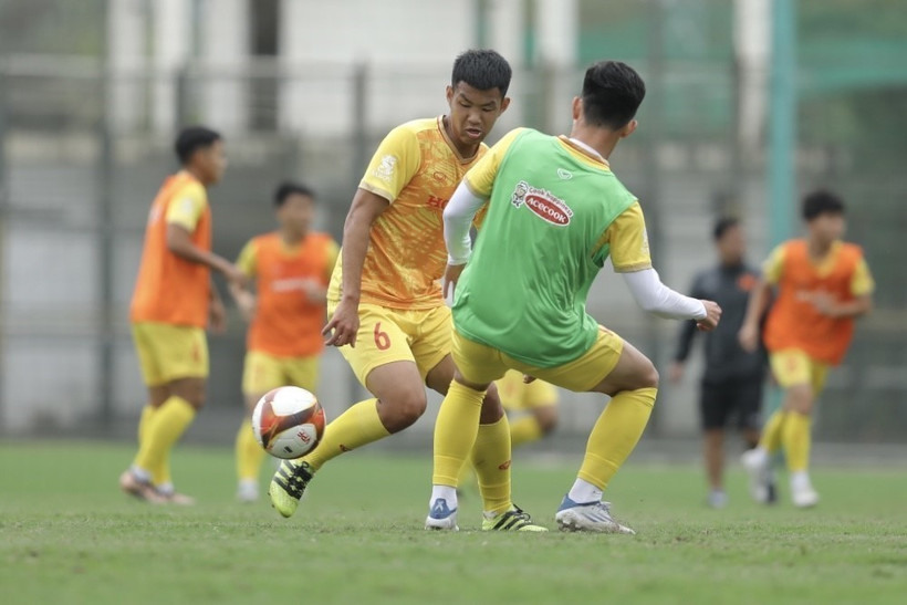 U22 Việt Nam sẽ tập luyện tại Bà Rịa-Vũng Tàu trước khi tham dự SEA Games 32. (Ảnh: TTXVN) 