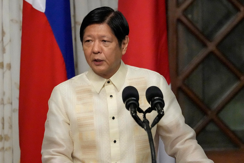 Tổng thống Philippines Ferdinand Marcos Jr. phát biểu tại Manila. (Ảnh: AFP/TTXVN)