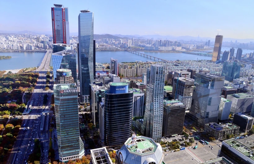Khu tài chính Yeouido tại thành phố Seoul, Hàn Quốc. (Nguồn: The Korea Herald)