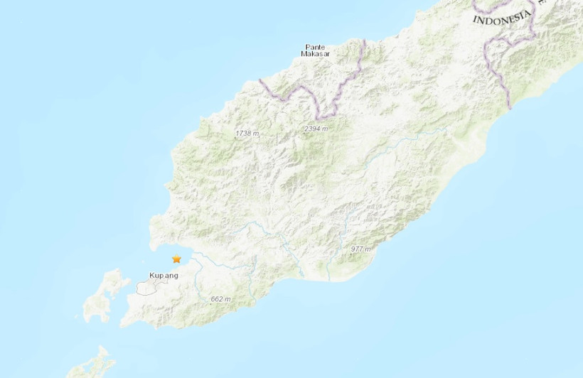 Vị trí xảy ra trận động đất ở Indonesia. (Nguồn: USGS)