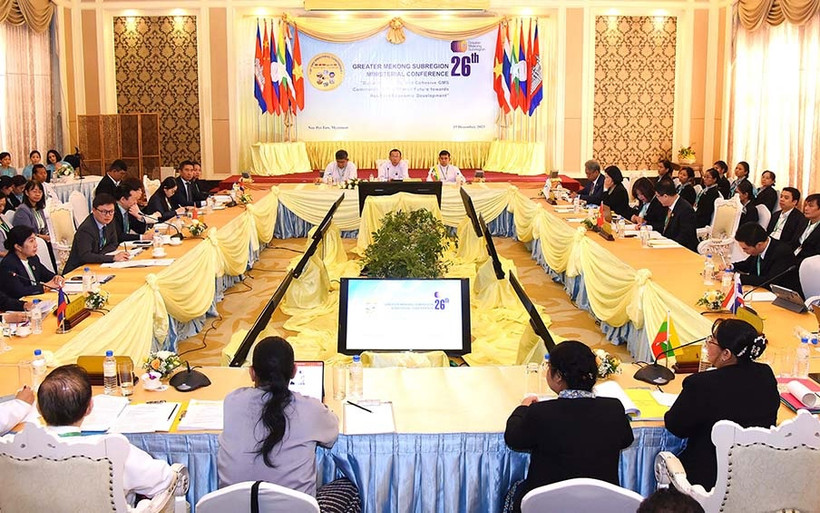 Toàn cảnh Hội nghị cấp bộ trưởng Chương trình Hợp tác Tiểu vùng Mekong (GMS) mở rộng lần thứ 26. (Nguồn: Bộ Thông tin Myanmar)