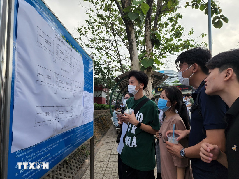 Thí sinh dự thi đánh giá năng lực. (Ảnh: TTXVN)