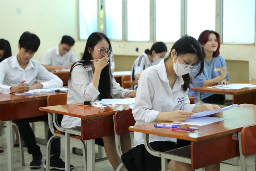 Thí sinh dự thi Tốt nghiệp Trung học phổ thông. (Ảnh: PV/Vietnam+)