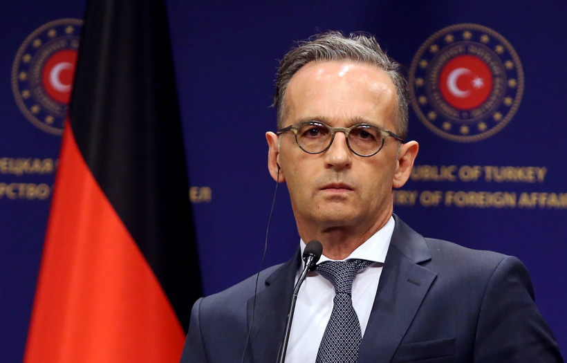 Ngoại trưởng Đức Heiko Maas phát biểu tại cuộc họp báo ở Ankara, Thổ Nhĩ Kỳ ngày 25/8/2020. (Ảnh: AFP/TTXVN)