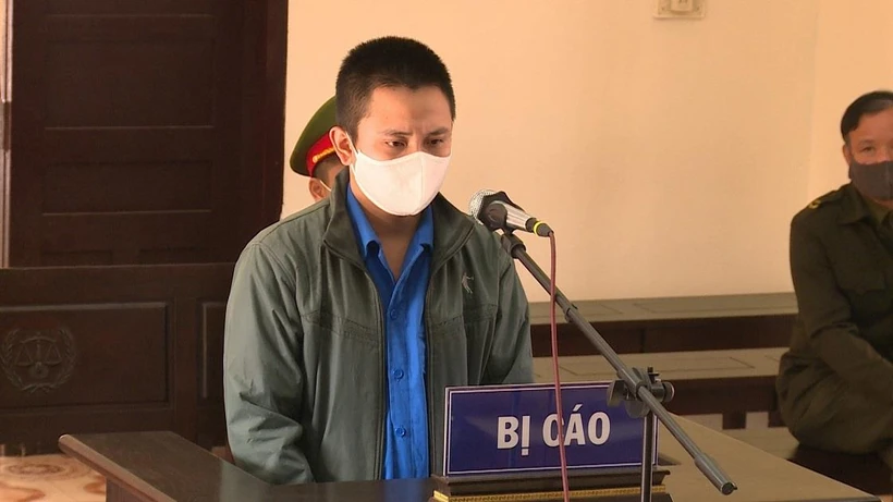 Bị cáo Trần Văn Mạnh tại phiên tòa. (Ảnh: TTXVN phát)