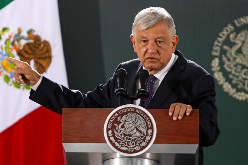Tổng thống Mexico Andres Manuel Lopez Obrador phát biểu tại cuộc họp báo ở bang Chihuahua ngày 10/1/2020. (Ảnh: AFP/TTXVN)