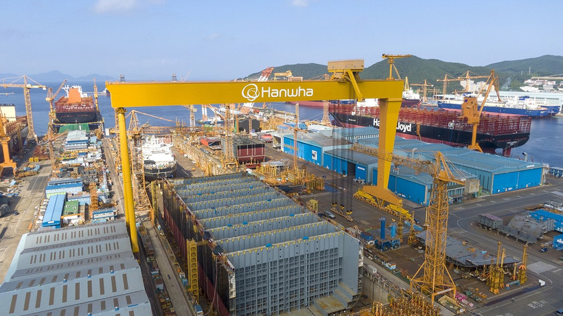 Lợi nhuận kinh doanh của tập đoàn Hanwha sụt giảm mạnh. (Nguồn: Hanwha Ocean)