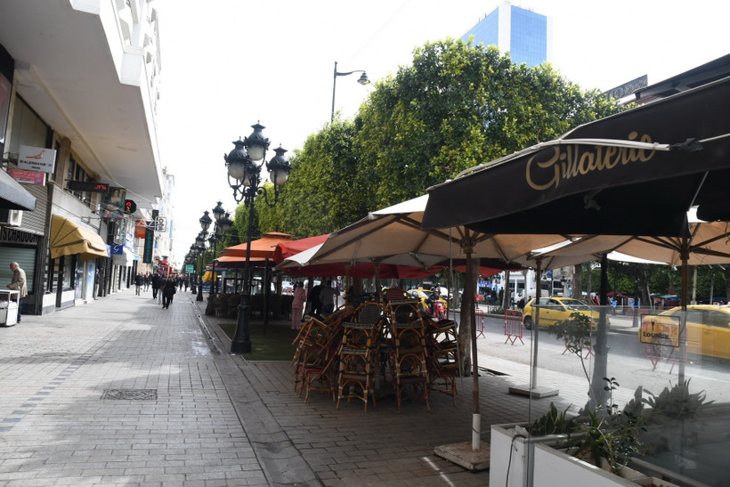 Nhà hàng tại Tunis, Tunisia, đóng cửa ngày 18/3/2020 trong bối cảnh dịch COVID-19 lan rộng. (Ảnh: THX/TTXVN)