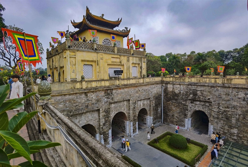 Quang cảnh phía trong Hoàng thành Thăng Long. (Ảnh: Thanh Tùng/TTXVN)