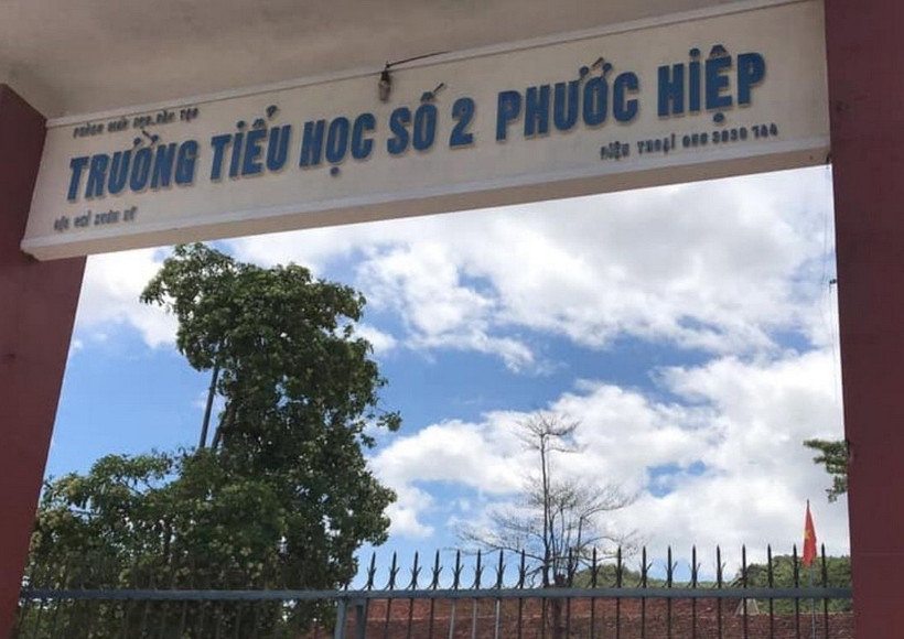 Không hề có vụ bắt cóc trẻ em tại Trường Tiểu học số 2 Phước Hiệp như lời đồn trên mạng xã hội gần đây. (Nguồn: Facebook)