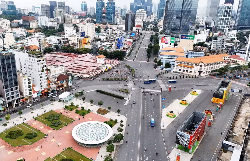 Trung tâm Thành phố Hồ Chí Minh. (Ảnh: Hồng Đạt/TTXVN)