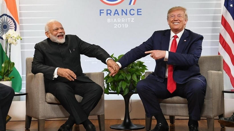 Thủ tướng Ấn Độ Narendra Modi và Tổng thống Mỹ Donald Trump trong một cuộc gặp hồi năm 2019. (Nguồn: hindustantimes)