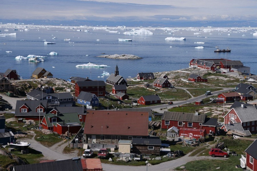 Quang cảnh vịnh Disko ở Ilulissat, thủ phủ thành phố Avannaata thuộc Greenland (Đan Mạch). (Nguồn: Getty Images/TTXVN)