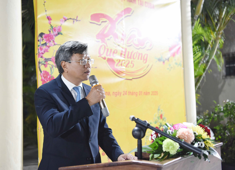 Đại sứ Lê Quang Long khẳng định cộng đồng người Việt tại Cuba là cây cầu tăng cường tình hữu nghị đặc biệt giữa hai quốc gia. (Ảnh: Việt Hùng/TTXVN)