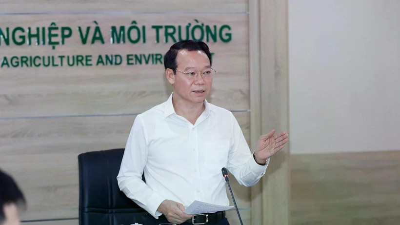 Bộ trưởng Đỗ Đức Duy phát biểu tại cuộc họp chiều 7/4. (Ảnh: Khương Trung)