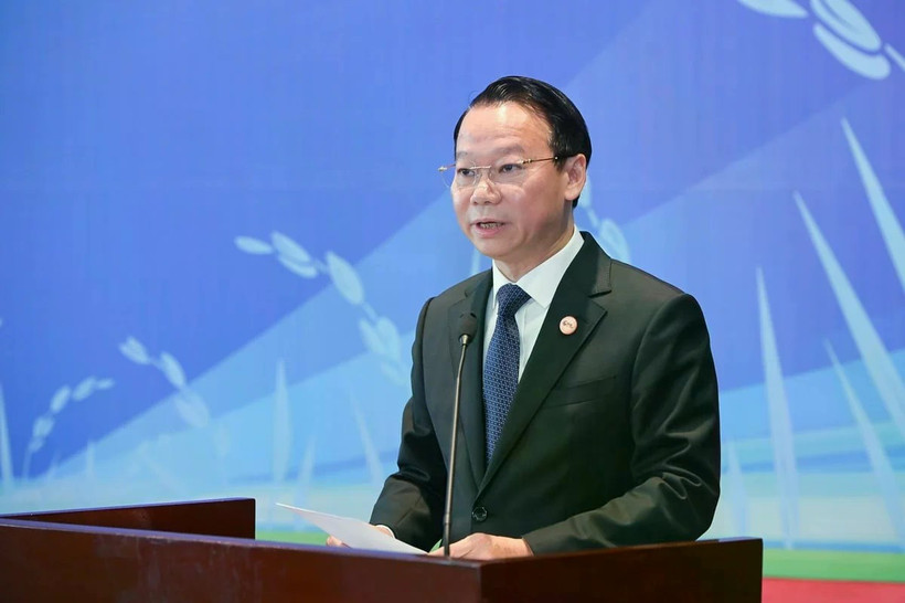 Bộ trưởng Bộ Nông nghiệp và Môi trường Đỗ Đức Duy phát biểu tại hội nghị. (Ảnh: Tùng Đinh)