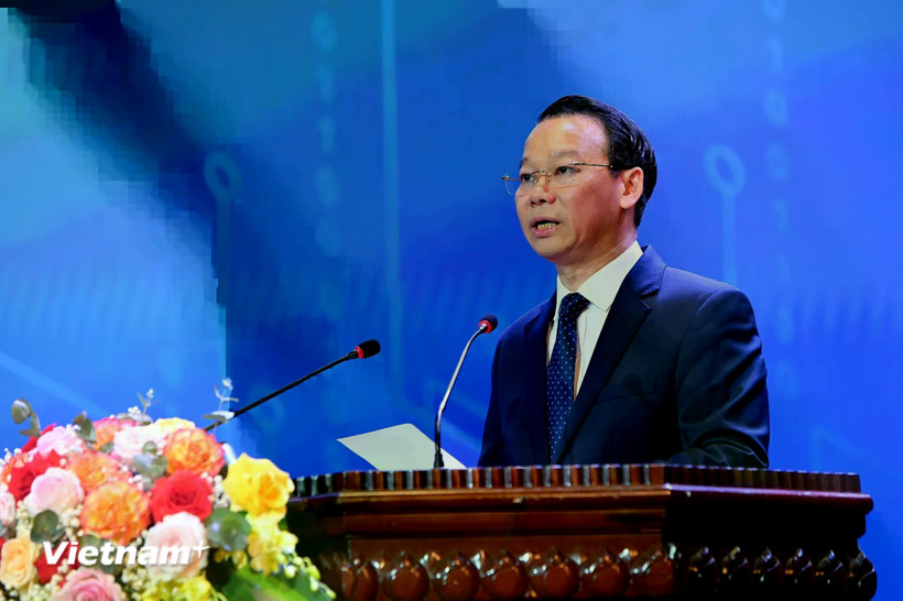 Bộ trưởng Bộ Nông nghiệp và Môi trường Đỗ Đức Duy phát biểu tại hội nghị. (Ảnh: PV/Vietnam+)