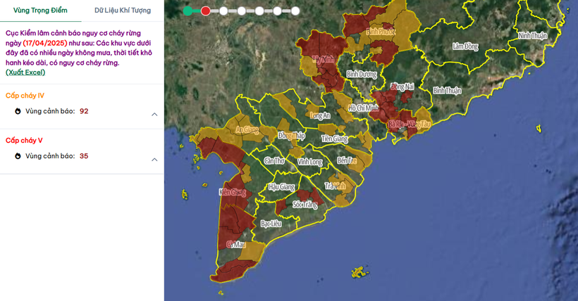 Hệ thống cảnh báo cháy rừng. (Nguồn: Cục Lâm nghiệp và Kiểm lâm)