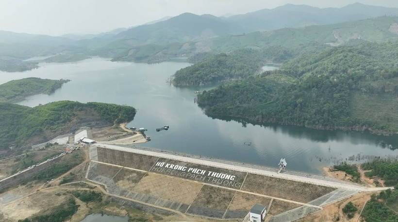 Hồ chứa nước Krông Pách Thượng. (Ảnh: Phương Chi)