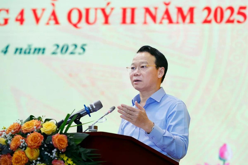 Bộ trưởng Bộ Nông nghiệp và Môi trường Đỗ Đức Duy phát biểu tại Hội nghị giao ban công tác quý I/2025. (Ảnh: Khương Trung)