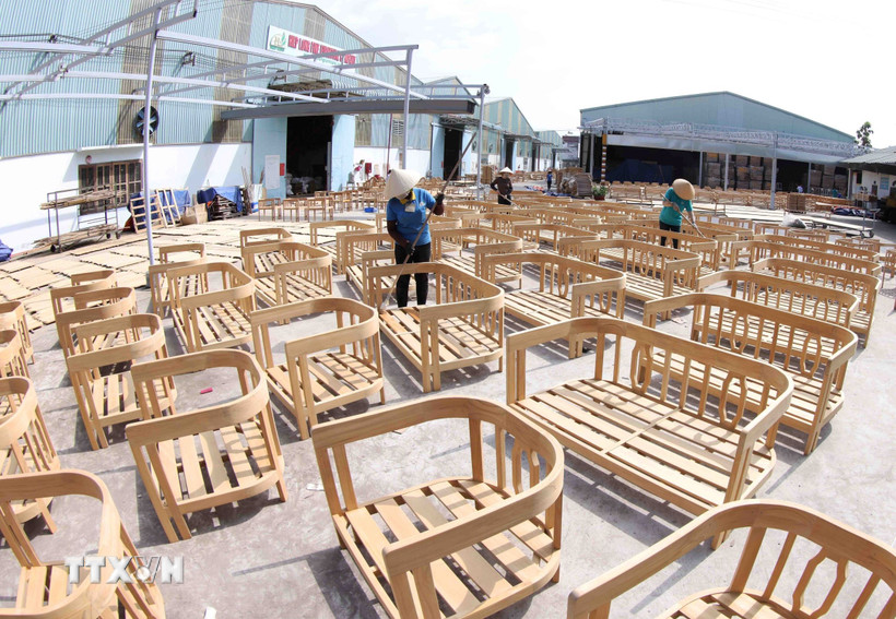 Tổng giá trị xuất khẩu gỗ và sản phẩm gỗ 8 tháng đầu năm đạt 11,1 tỷ USD. (Nguồn: TTXVN)