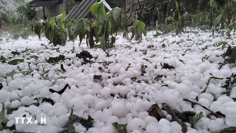 Mưa đá. (Ảnh minh hoạ. Nguồn: TTXVN phát)