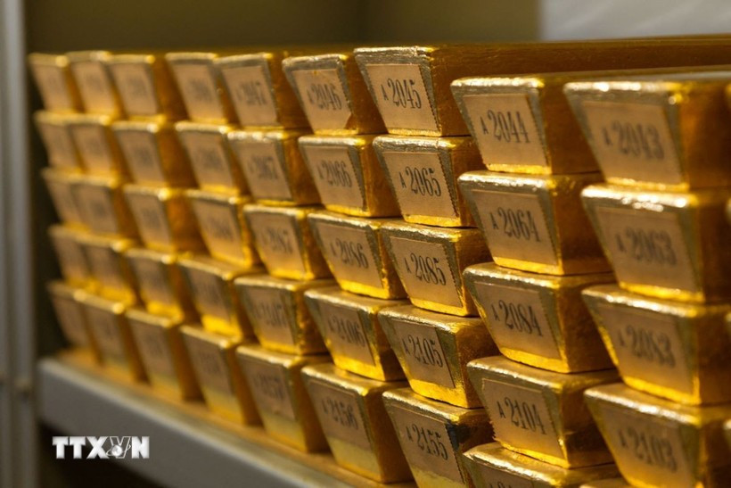 Vàng được trữ tại một ngân hàng ở Frankfurt, Đức. (Ảnh: AFP/TTXVN)