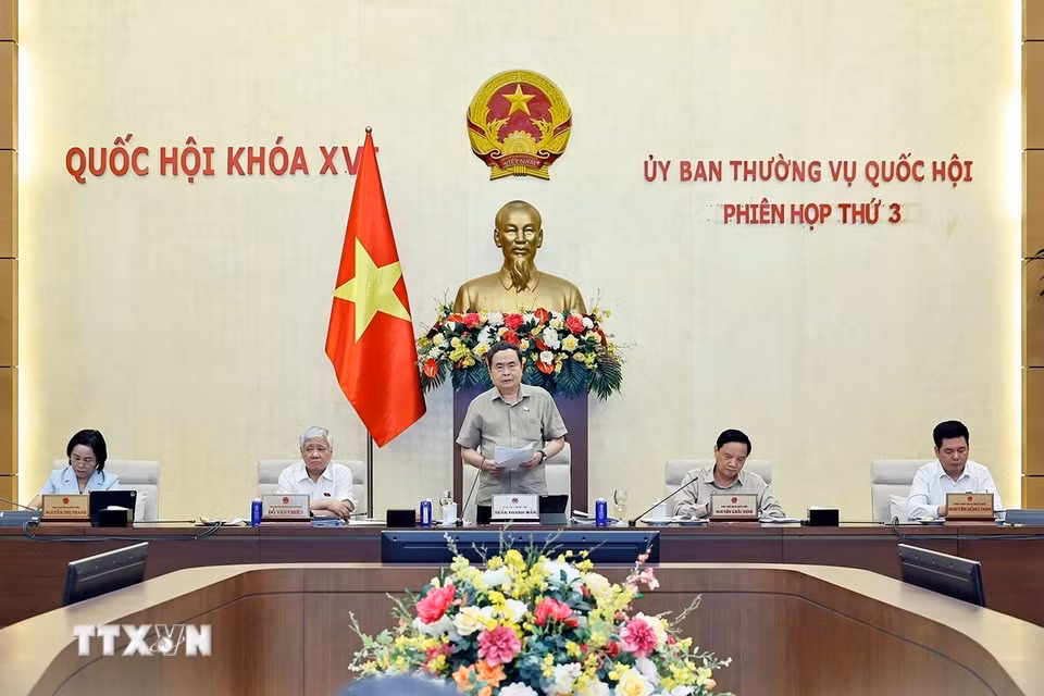 Chủ tịch Bet88app còn khuyến mãi Trần Thanh Mẫn phát biểu bế mạc phiên họp. (Ảnh: Doãn Tấn/TTXVN)