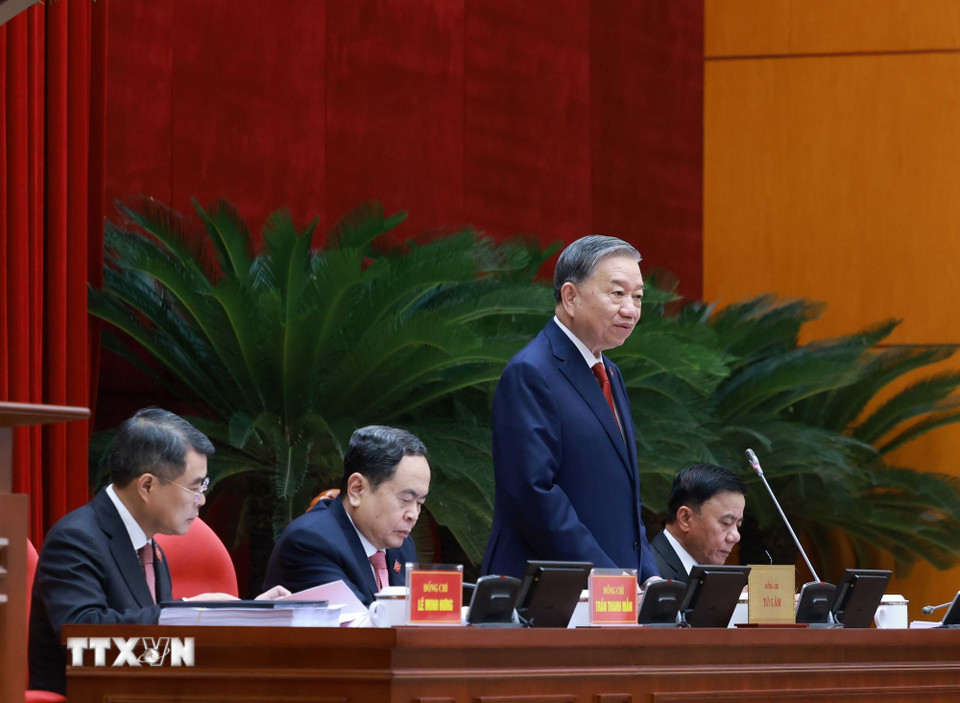 Tổng Bí thư Tô Lâm phát biểu. (Ảnh: TTXVN)