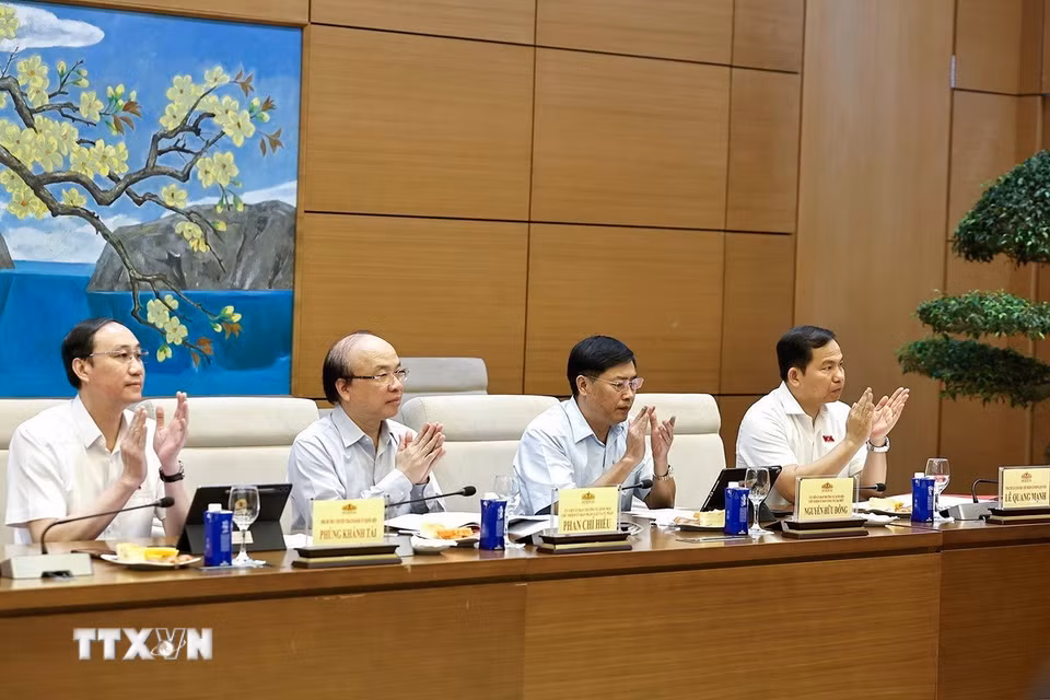 Đại biểu dự cuộc làm việc. (Ảnh: Doãn Tấn/TTXVN)