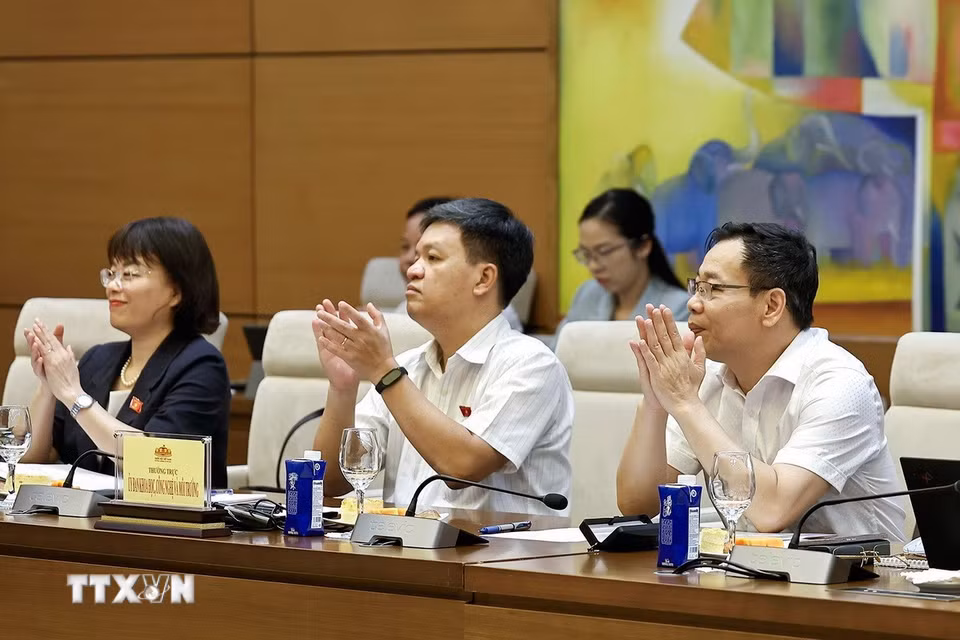 Đại biểu dự cuộc làm việc. (Ảnh: Doãn Tấn/TTXVN)